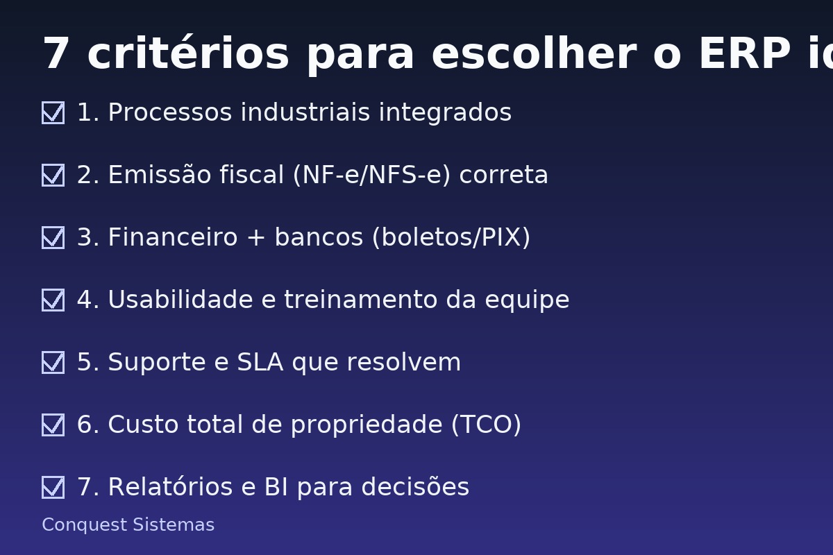 Checklist: 7 critérios para escolher ERP
